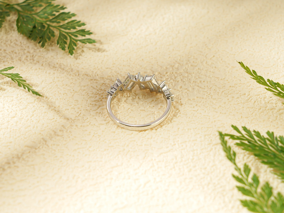 1.20CT Multi Diamond CVD EF/VVS Wedding Band For Women, Anniversary Gift