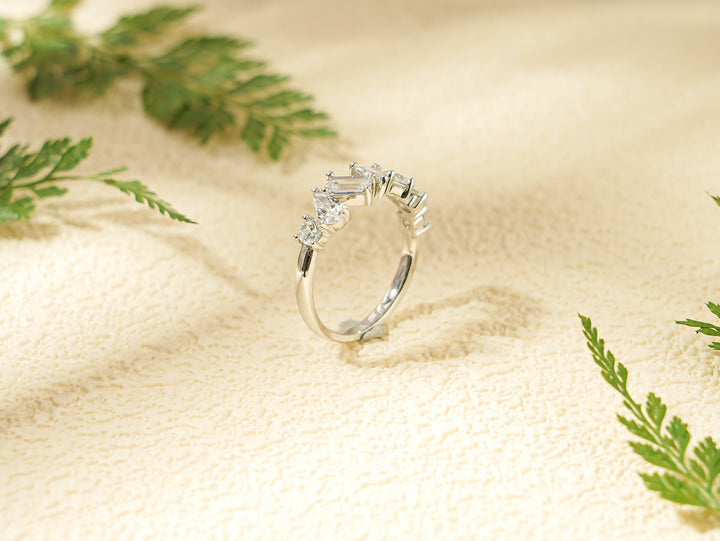 1.20CT Multi Diamond CVD EF/VVS Wedding Band For Women, Anniversary Gift