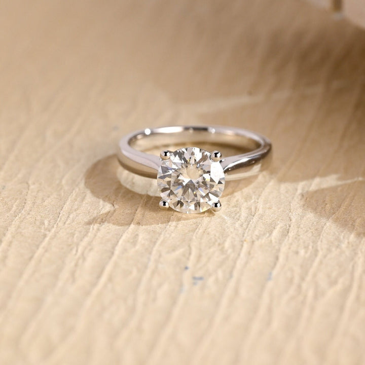 1.0CT Round Cut Solitaire Lab Grown Diamond Engagement Ring, Proposal Ring