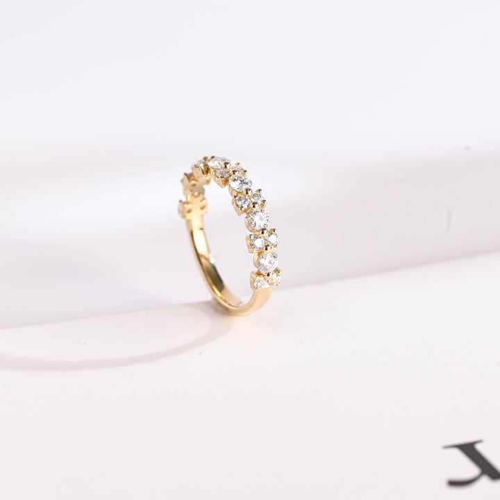 1.50CT Round Cut Cluster CVD EF/VVS Diamond Maximalist Wedding Band