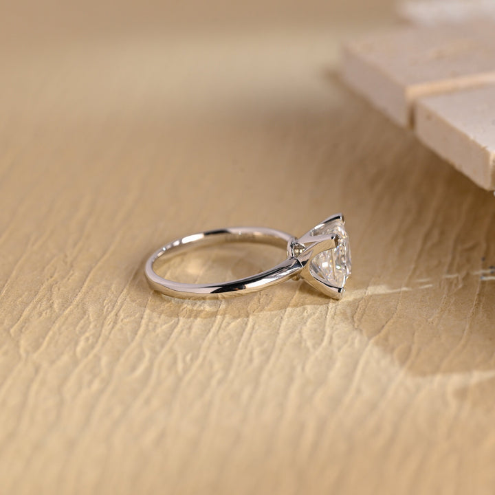 1.0CT Princess Cut Lab Grown Diamond Solitaire Engagement Ring, Anniversary Gift