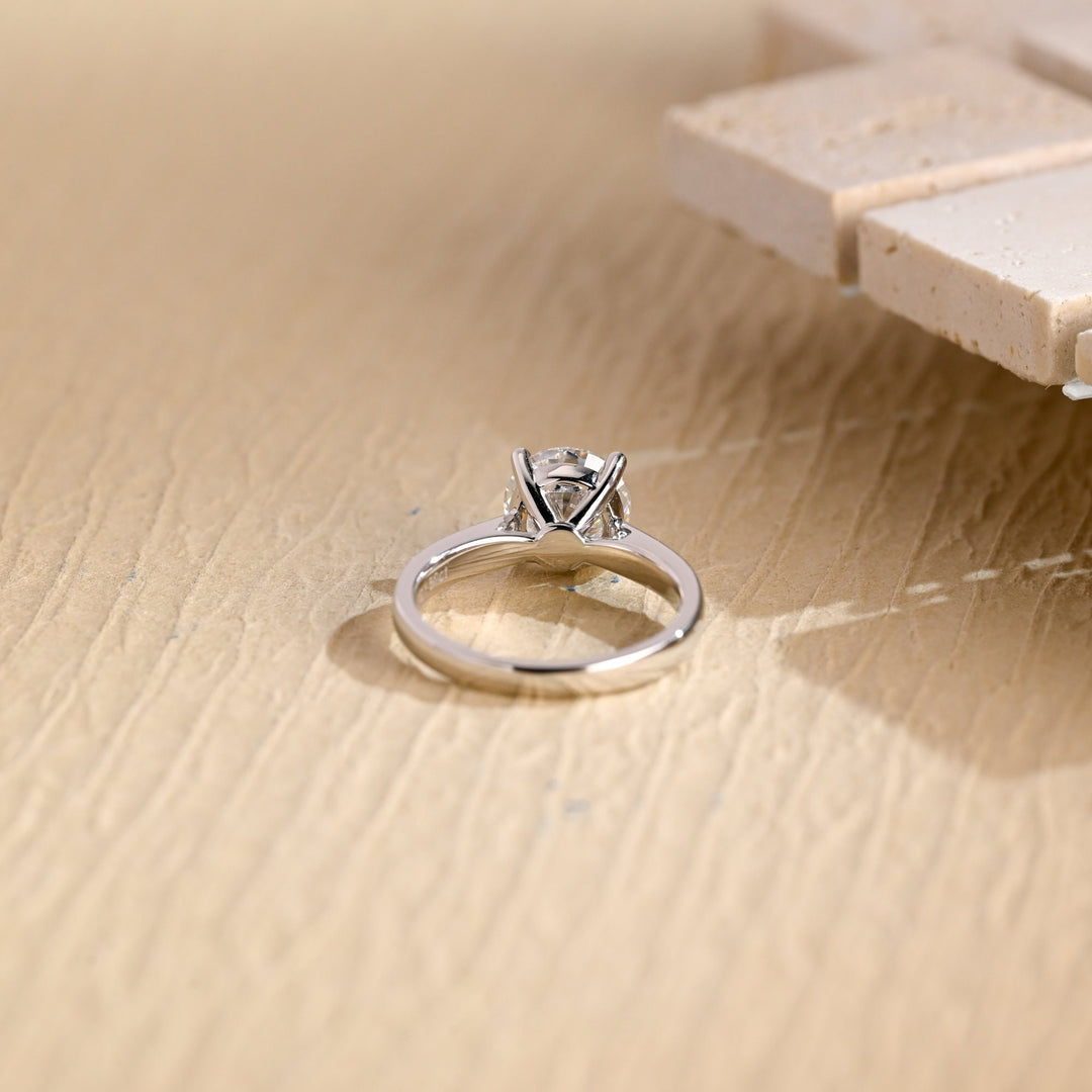 1.0CT Round Cut Solitaire Lab Grown Diamond Engagement Ring, Proposal Ring