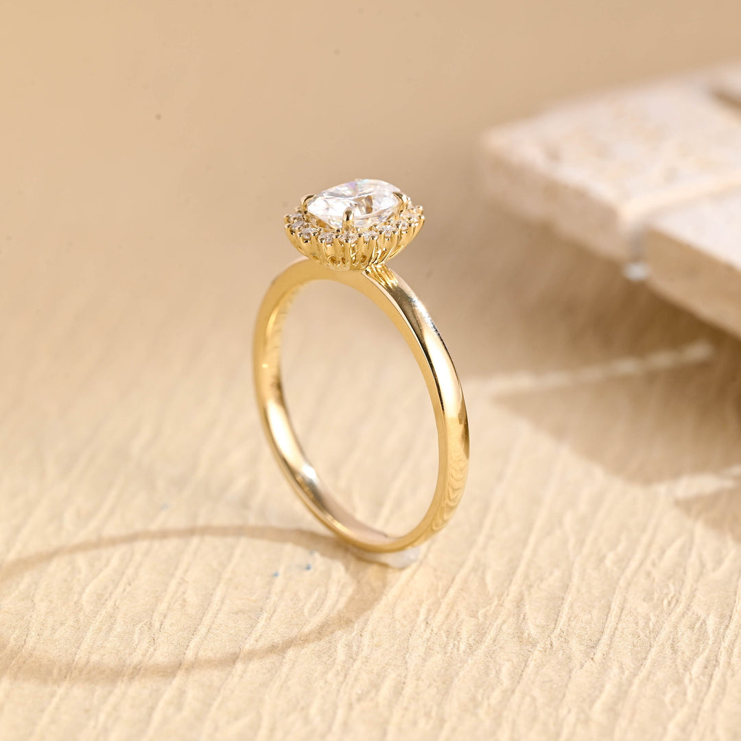 1.0CT Oval Cut Floral IGI Certified Lab Grown Diamond Engagement Ring For Her