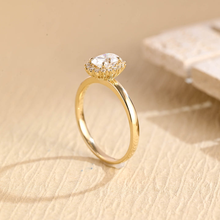 1.0CT Oval Cut Floral IGI Certified Lab Grown Diamond Engagement Ring For Her