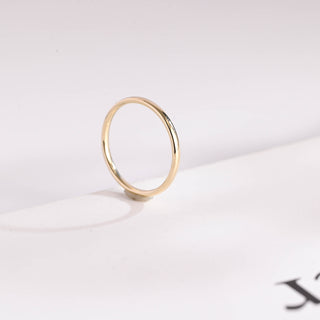 14k Solid Gold Minimalist Wedding Band, Christmas Gift