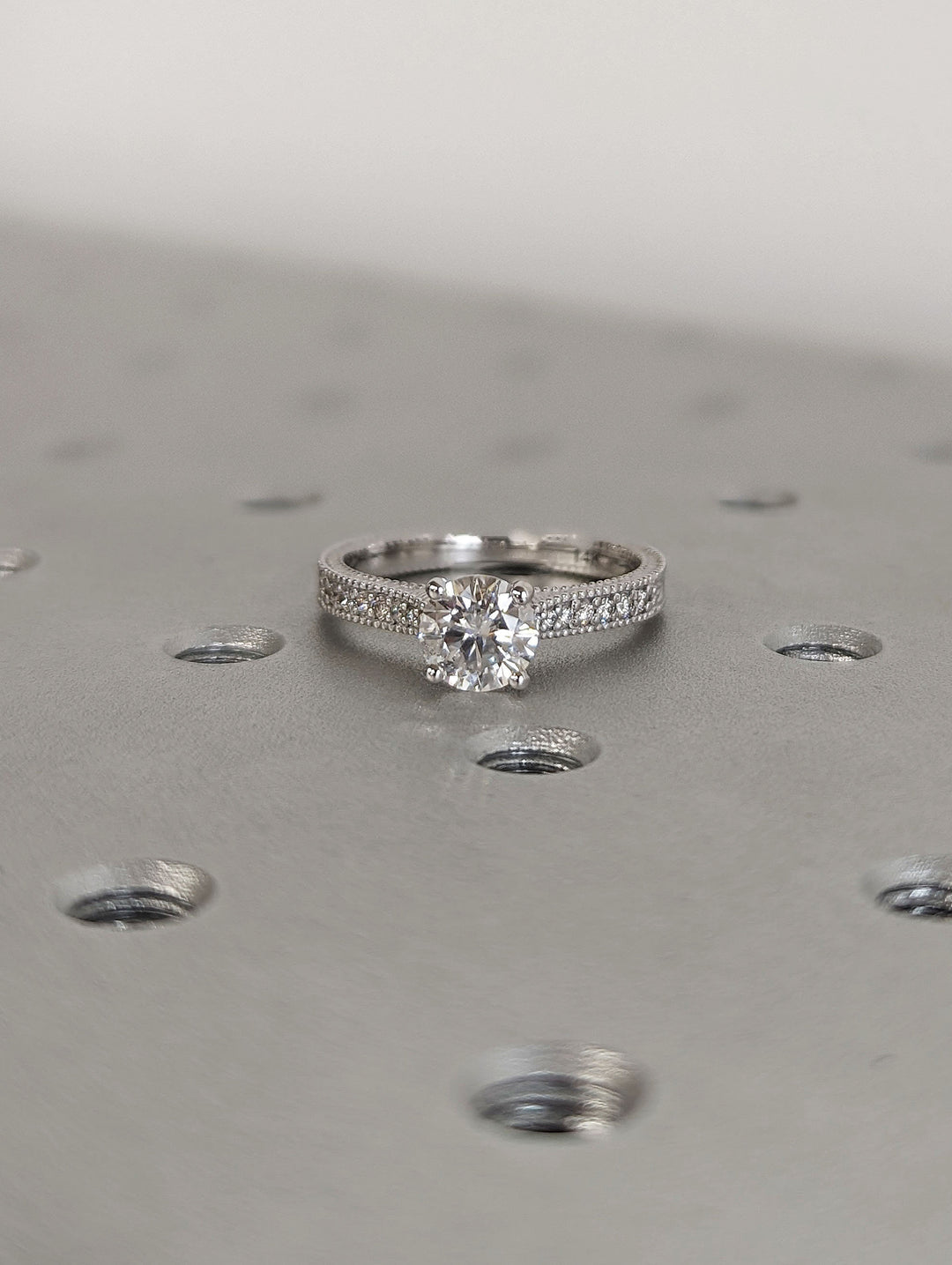 1.0CT Round Cut Unique  Vintage Lab Grown Diamond Engagement Ring Anniversary Gift