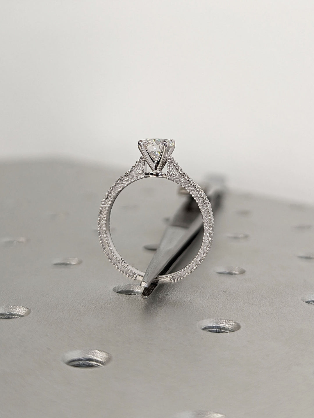 1.0CT Round Cut Unique  Vintage Lab Grown Diamond Engagement Ring Anniversary Gift