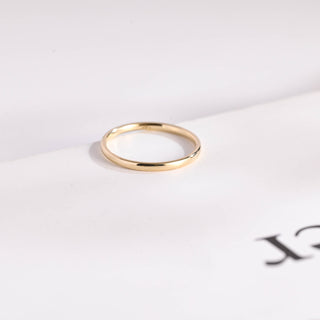 14k Solid Gold Minimalist Wedding Band, Christmas Gift