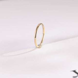 14k Solid Gold Minimalist Wedding Band, Christmas Gift