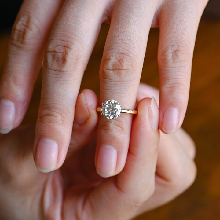1.50CT Round Cut Solitaire Lab Grown Diamond Engagement Ring For Women