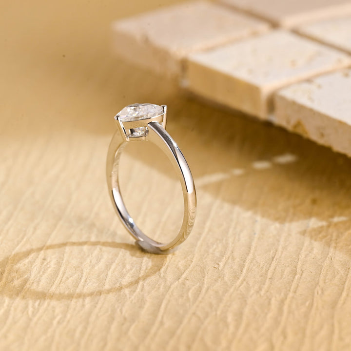 1.0CT Heart Cut Lab Grown Diamond Solitaire Engagement Ring For Her