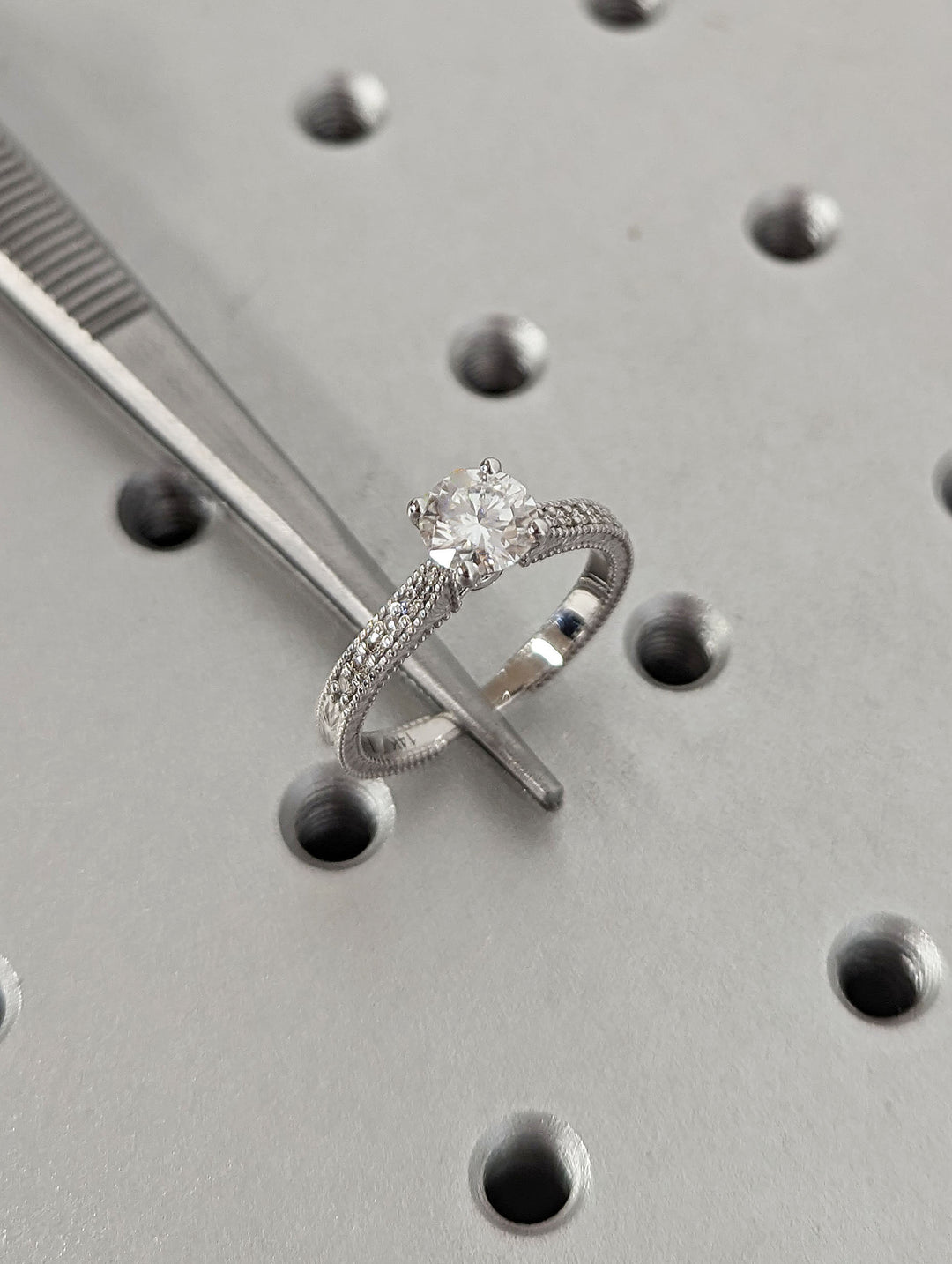 1.0CT Round Cut Unique  Vintage Lab Grown Diamond Engagement Ring Anniversary Gift