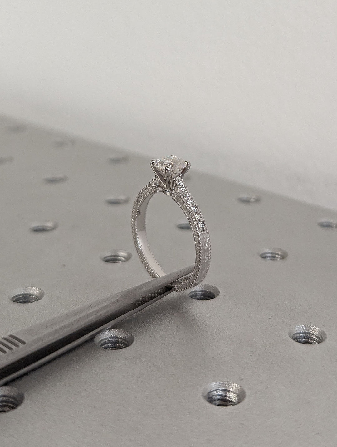 1.0CT Round Cut Unique  Vintage Lab Grown Diamond Engagement Ring Anniversary Gift