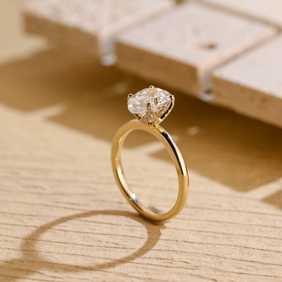 0.50CT Pear Cut Lab Grown Diamond Solitaire Engagement Ring For Women