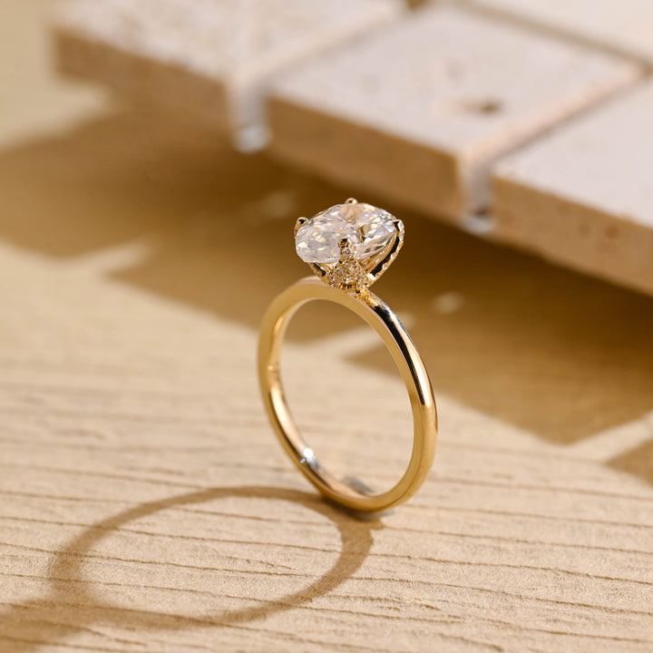 0.50CT Pear Cut Lab Grown Diamond Solitaire Engagement Ring For Women
