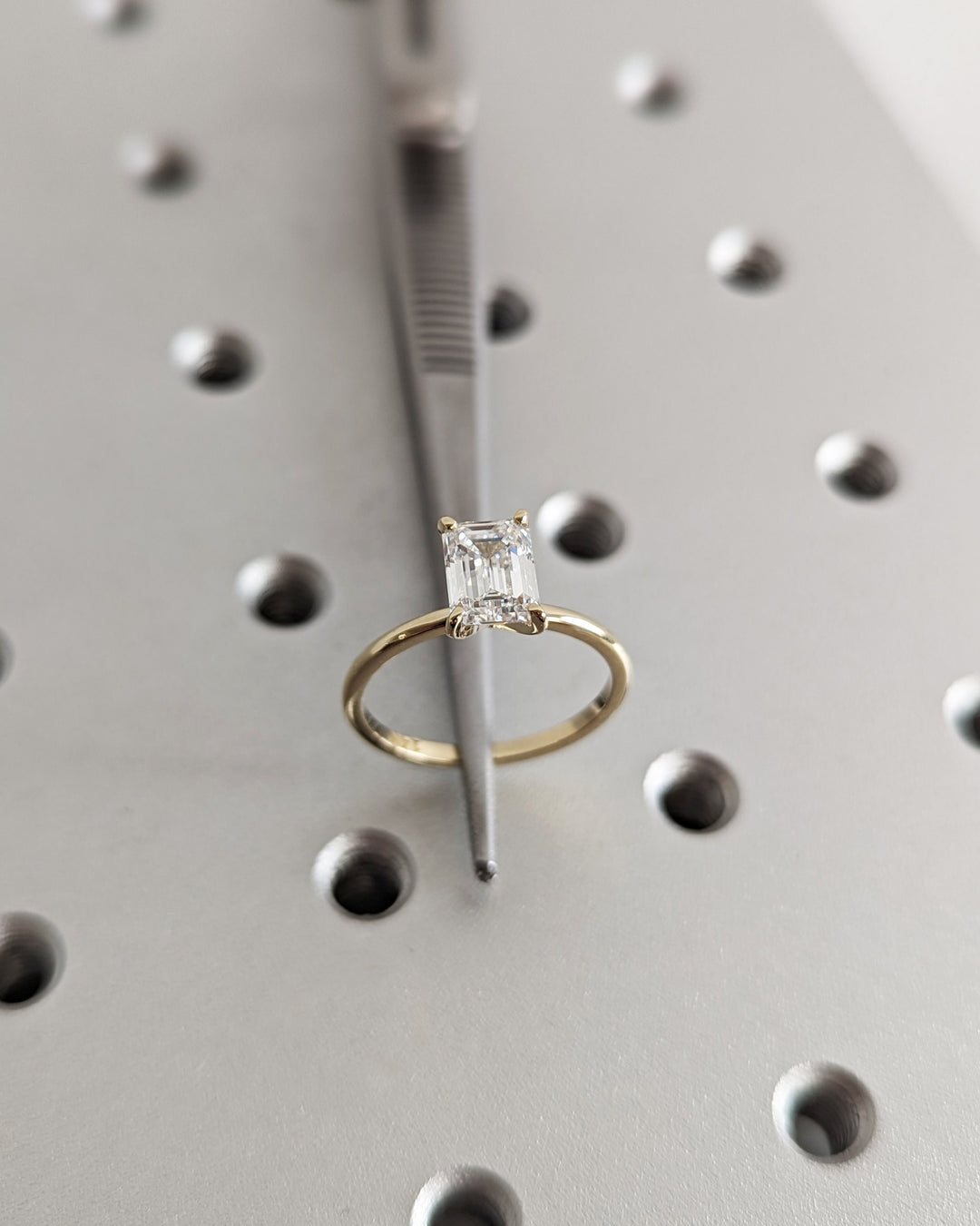 1.50CT Emerald Cut Solitaire Lab Grown Diamond Engagement Ring For Women