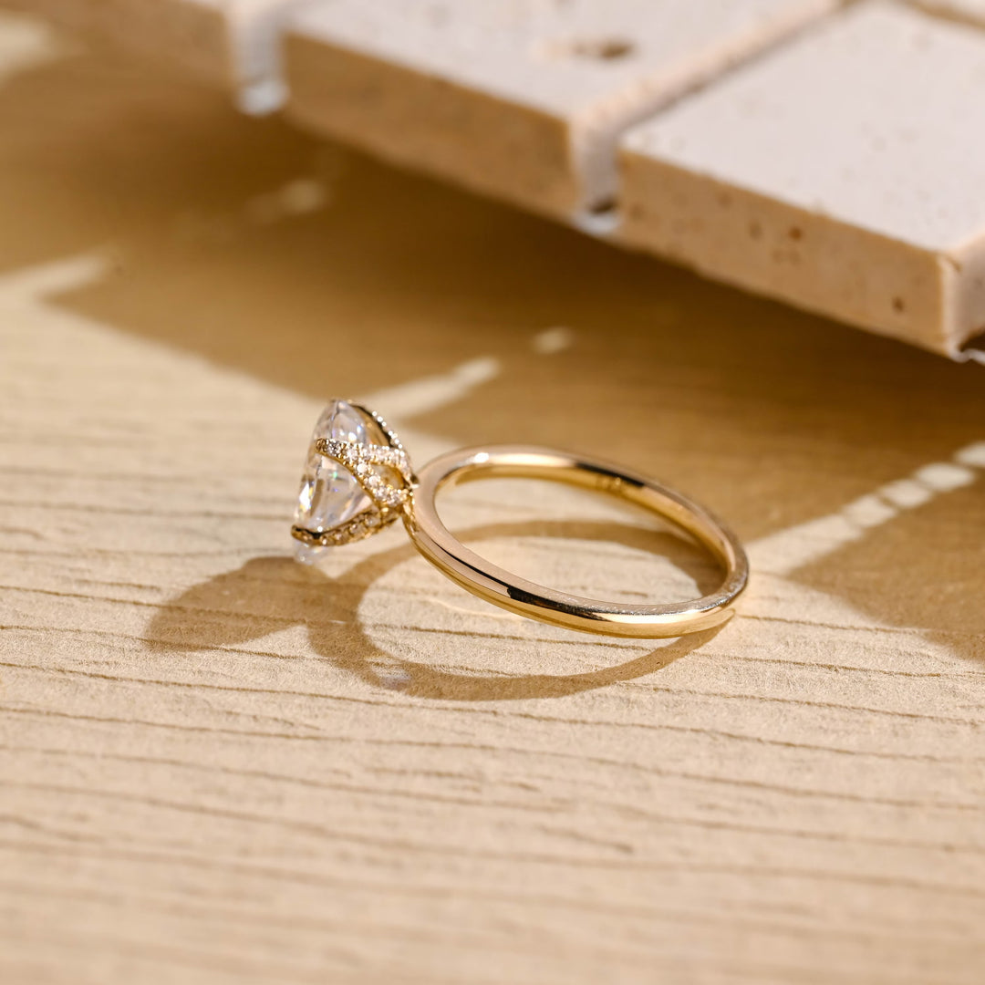 0.50CT Pear Cut Lab Grown Diamond Solitaire Engagement Ring For Women