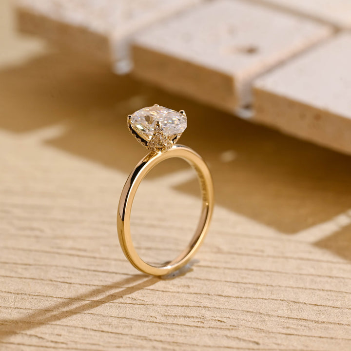 0.50CT Pear Cut Lab Grown Diamond Solitaire Engagement Ring For Women