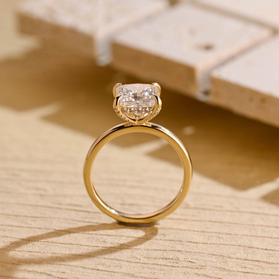 2.0CT Princess Cut Hidden Halo IGI Certified Lab Grown Diamond Engagement Ring For Her