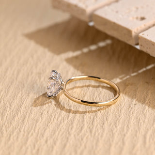 1.50CT Radiant Cut Hidden Halo Lab Grown Diamond Engagement Ring For Women
