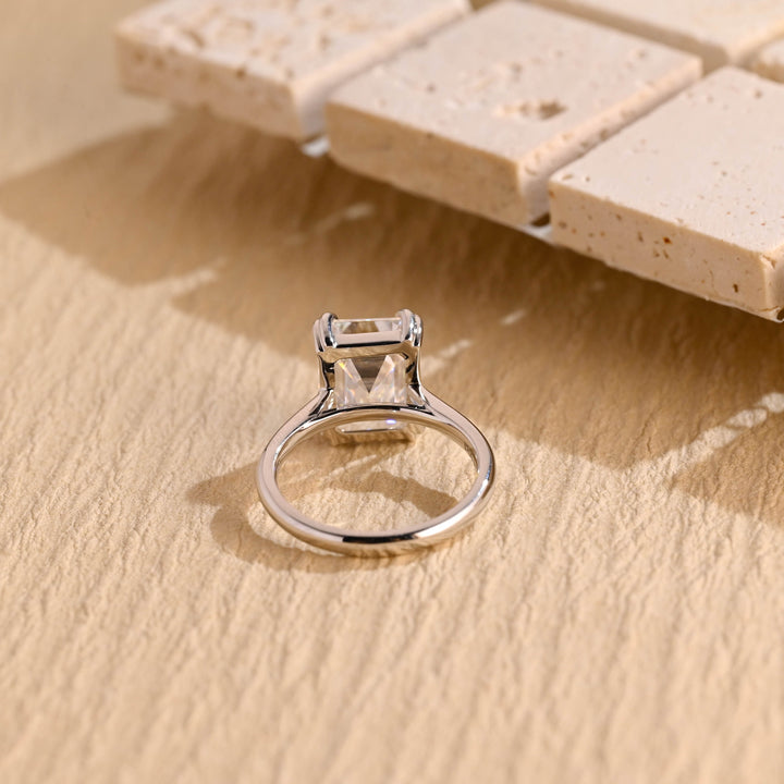2.50CT Emerald Cut Solitaire Lab Grown Diamond Engagement Ring, Maximalist Wedding Ring