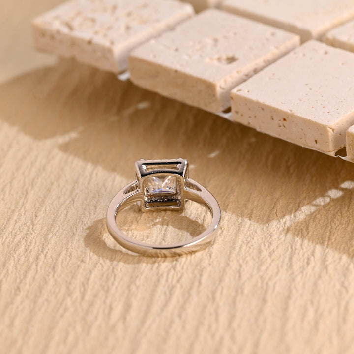 1.0CT Princess Cut Halo IGI Certified Lab Grown Diamond Engagement Ring For Her