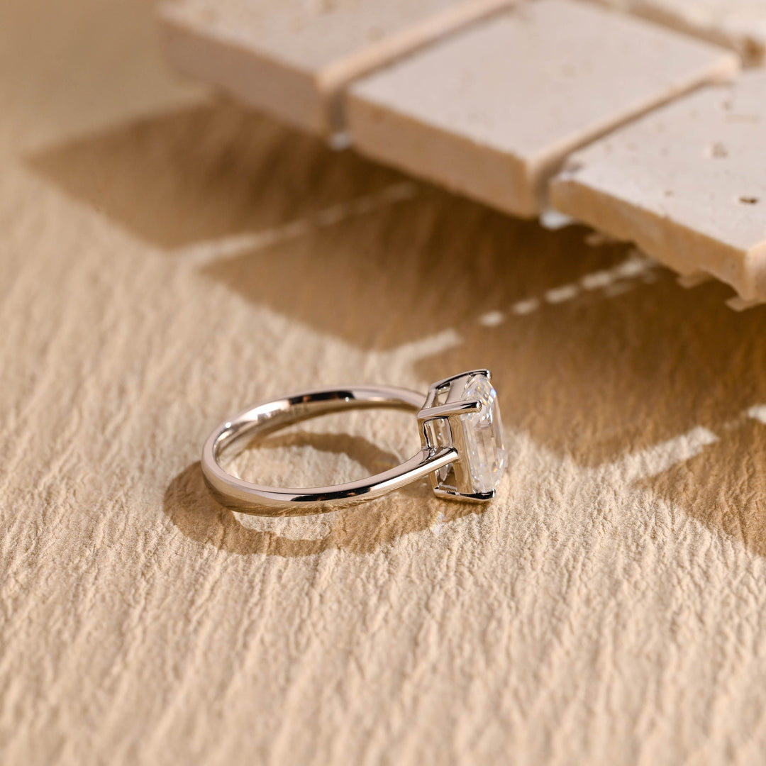 2.0CT Emerald Cut Lab Grown Diamond Solitaire Engagement Ring, Maximalist Wedding Ring