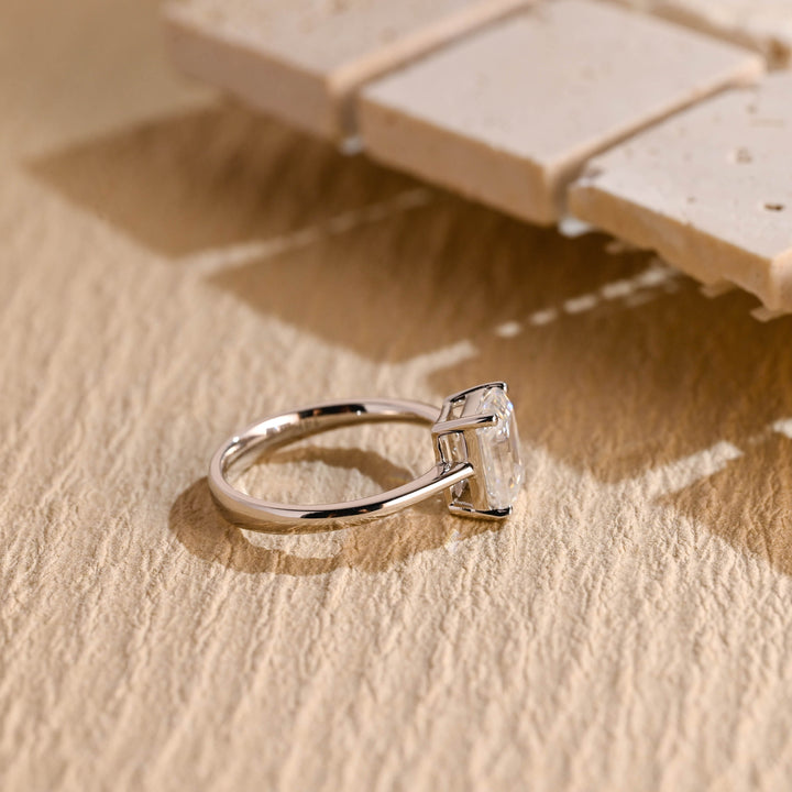2.0CT Emerald Cut Lab Grown Diamond Solitaire Engagement Ring, Maximalist Wedding Ring