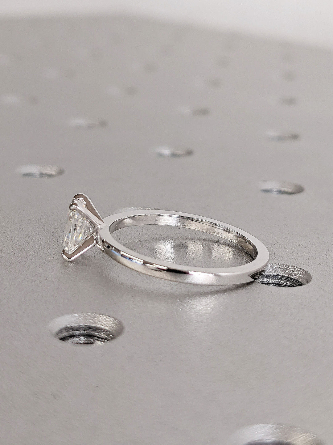 0.50CT Radiant Cut Solitaire Diamond Lab Grown Engagement Ring For Women Minimalist Wedding Ring