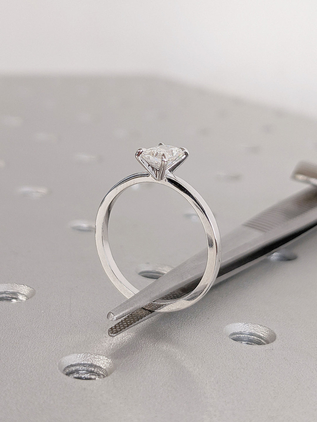 0.50CT Radiant Cut Solitaire Diamond Lab Grown Engagement Ring For Women Minimalist Wedding Ring