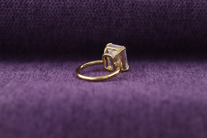 2.50CT Emerald Cut Double Prong Lab Grown Diamond Solitaire Engagement Ring For Her