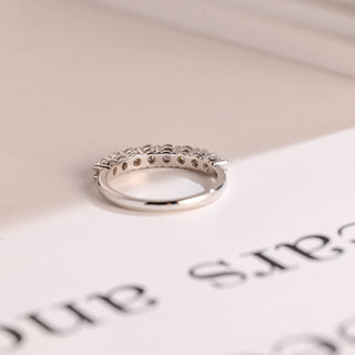 0.70CT Round Cut Half Eternity CVD EF/VVS Diamond Wedding Band For Women
