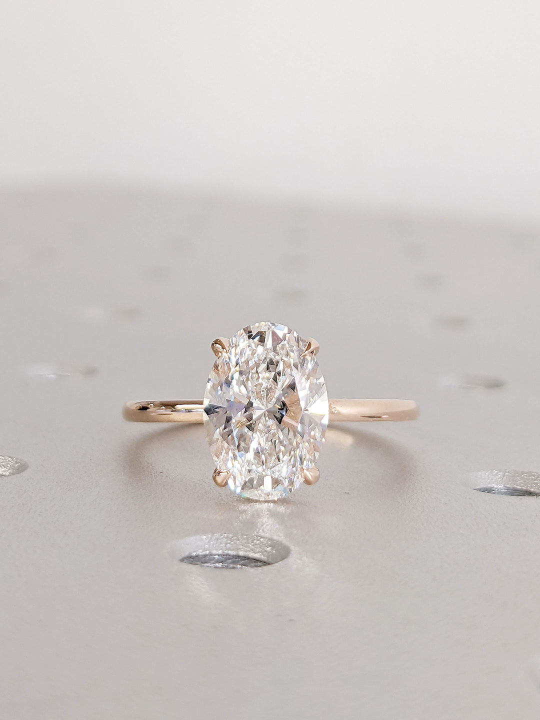 2.50CT Oval Cut Hidden Halo Lab Grown Diamond Engagement Ring Pretty Engagement Rings