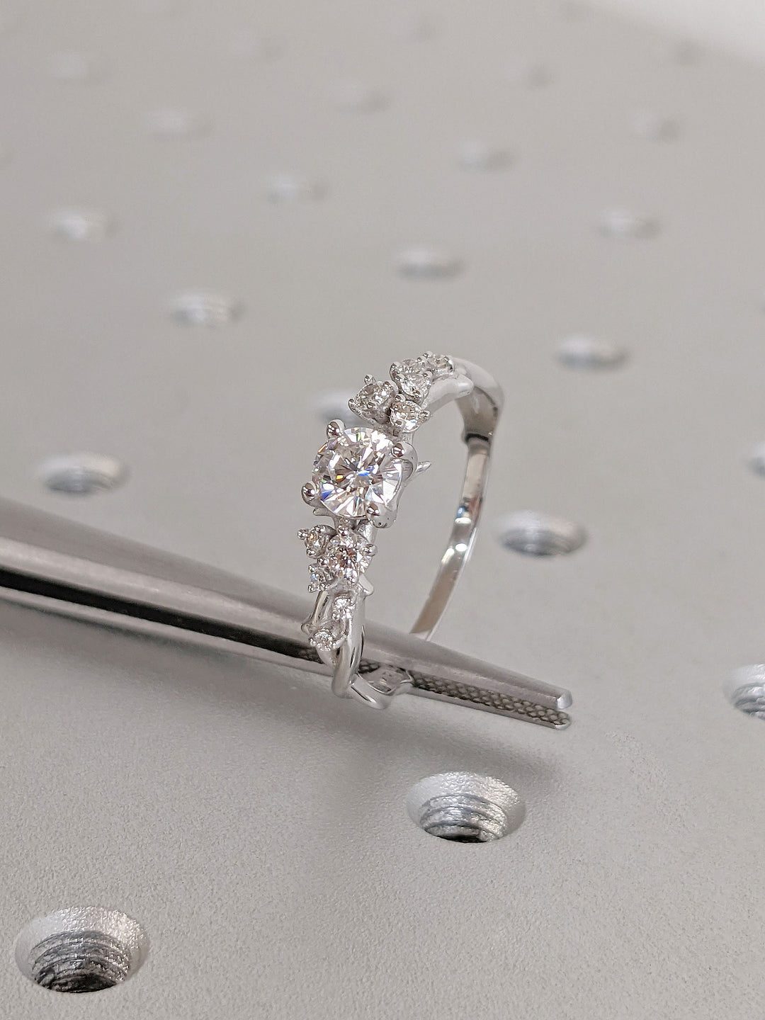 0.50CT Round Lab Grown Diamond Cluster Engagement Ring For Women