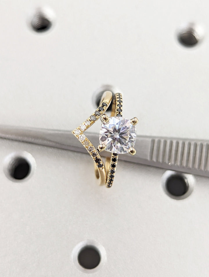 1.50CT Cushion Cut Pave Lab Grown Diamond Engagement Ring For Her
