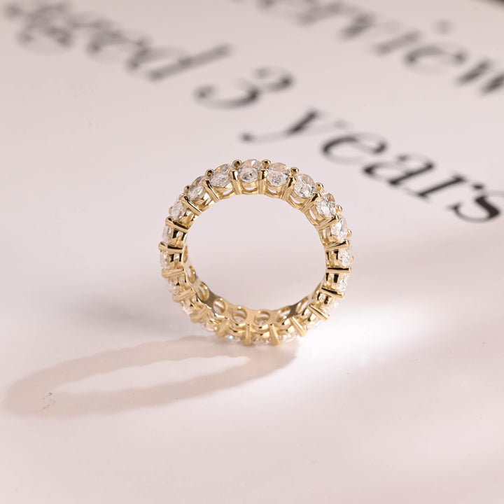 2.0CT Oval Cut Eternity CVD EF/VVS Diamond Wedding Band