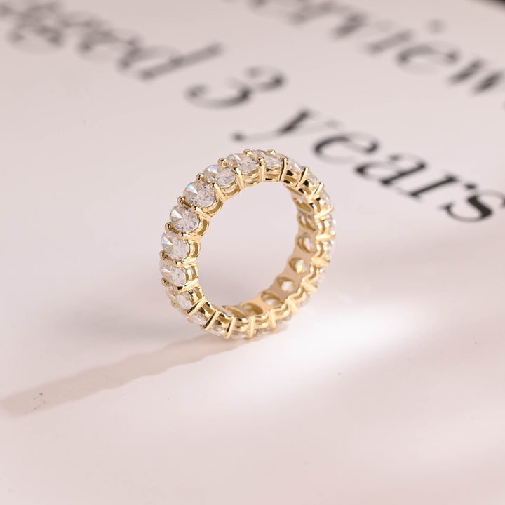 2.0CT Oval Cut Eternity CVD EF/VVS Diamond Wedding Band