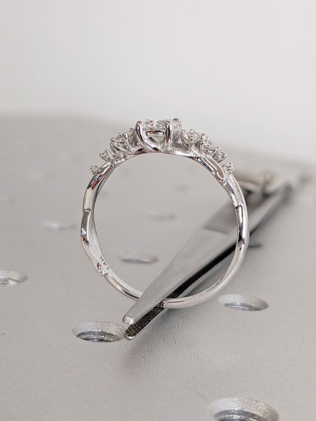 0.50CT Round Lab Grown Diamond Cluster Engagement Ring For Women