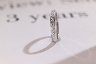 3mm Engraved Wedding Band 14k Solid Gold