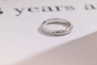 3mm Engraved Wedding Band 14k Solid Gold