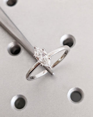 0.50CT Marquise Cut Solitaire Lab Grown Diamond Engagement Ring For Her