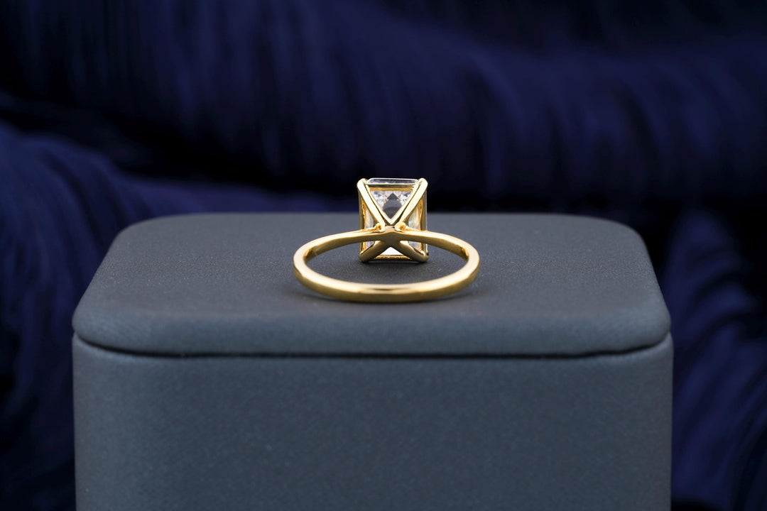 2.50CT Emerald Cut Solitaire Lab Grown Diamond Engagement Ring For Her