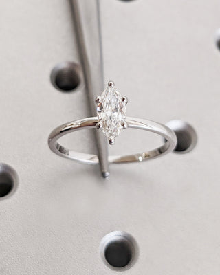 0.50CT Marquise Cut Solitaire Lab Grown Diamond Engagement Ring For Her