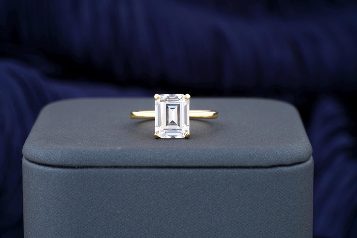 2.50CT Emerald Cut Solitaire Lab Grown Diamond Engagement Ring For Her