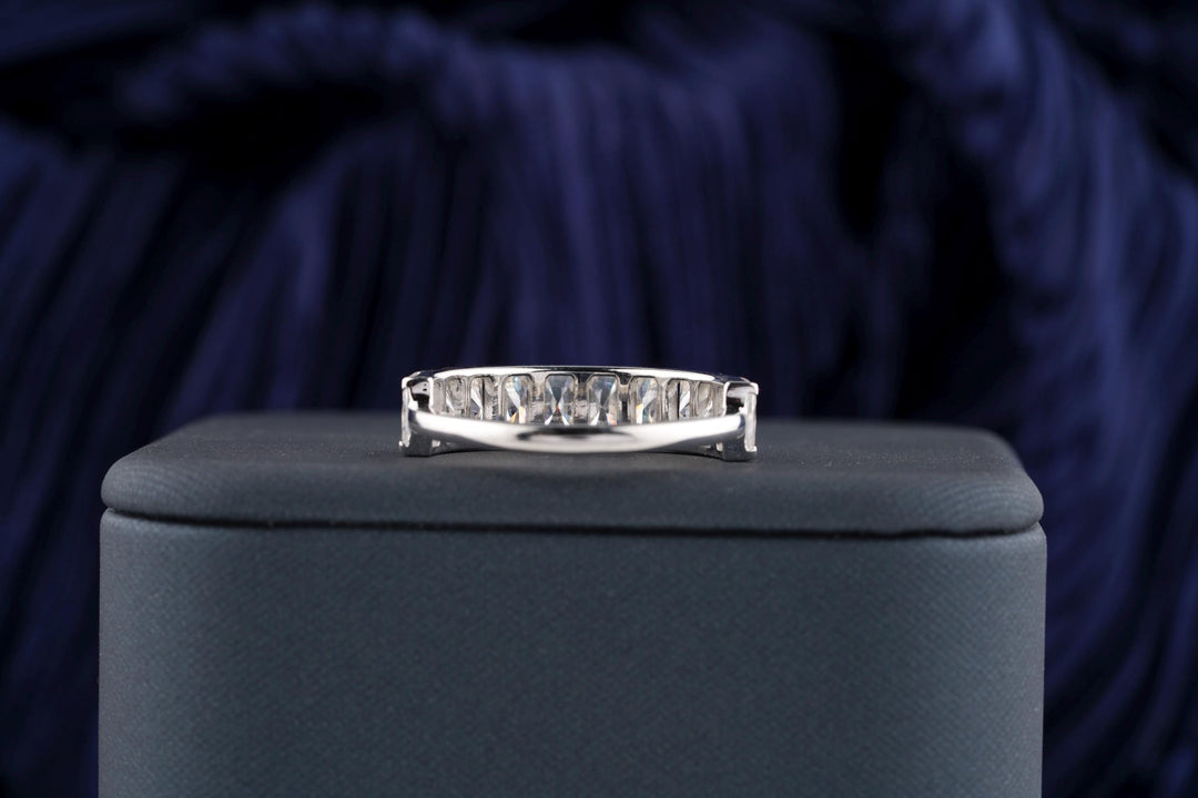 1.50CT Radiant Cut Half Eternity CVD EF/VVS Diamond Wedding Band For Her