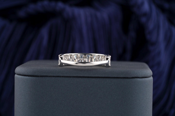 1.50CT Radiant Cut Half Eternity CVD EF/VVS Diamond Wedding Band For Her
