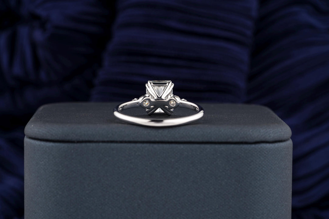 2.0CT Radiant Cut Cluster Lab Grown Diamond Engagement Ring For Her