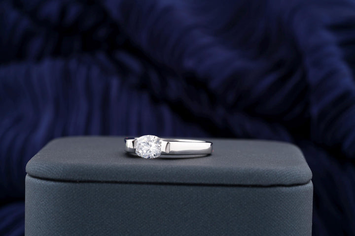 0.50CT Oval Cut Solitaire Lab Grown Diamond Engagement Ring For Women