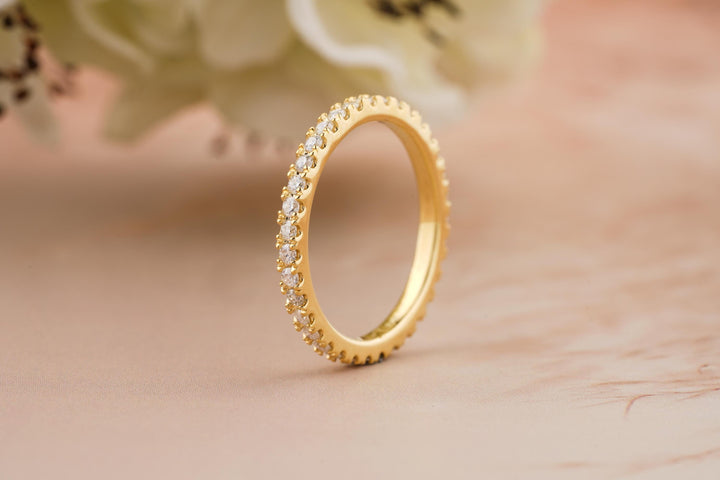 0.5CT Round Cut Eternity CVD EF/VVS Diamond Wedding Band For Her