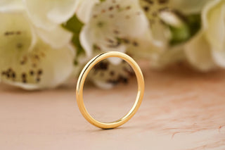 14k Solid Gold Simple Plain Wedding Band For Women